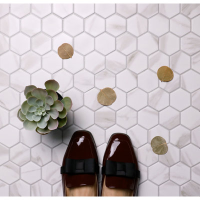 Perfection 2" x 2" Porcelain Honeycomb Mosaic Wall & Floor Tile