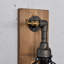 Lampe murale élégante, 100% bois massif, 15,7 x 5,5 x 6,3 pouces | Douille E27, 200 W maximum | Conception unique en bois, parfaite pour le salon, la chambre à coucher ou le bureau | Solution d'éclairage élégante avec finition naturelle-106854213