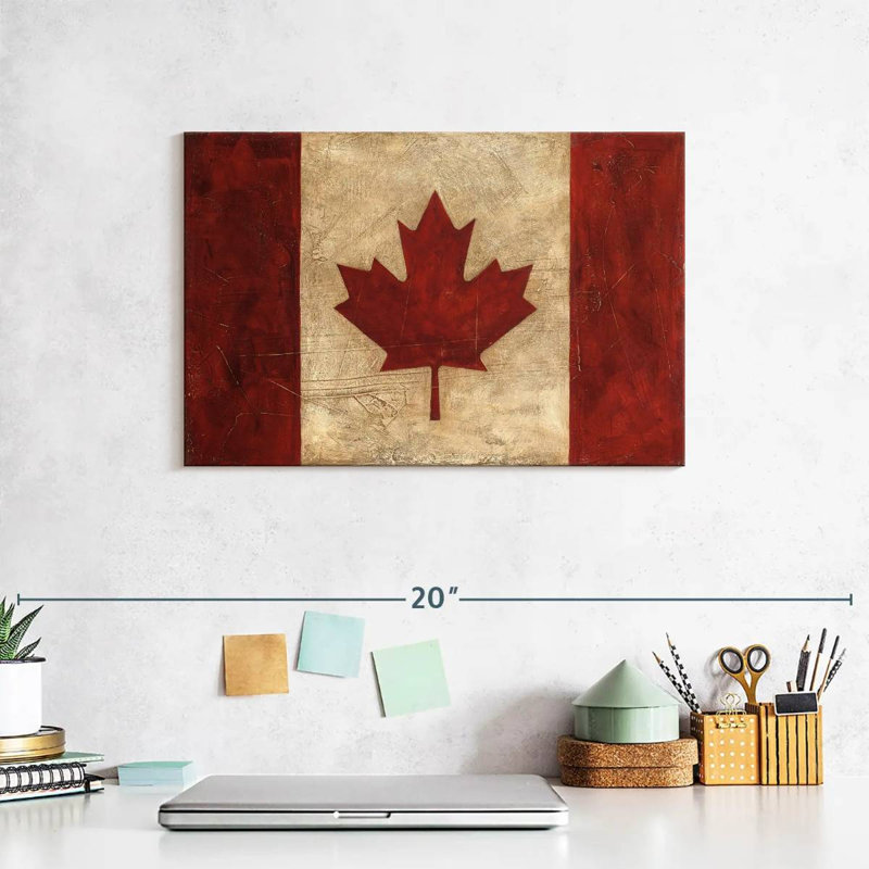 Drapeau canadien rétro Borges, H 8 po x l 12 po