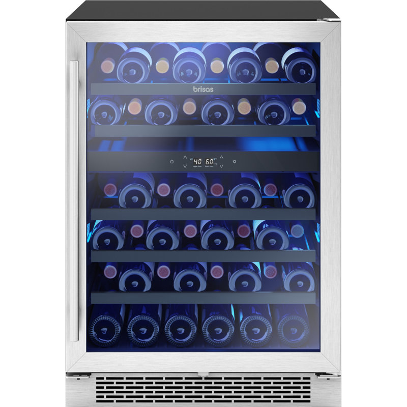 Zephyr Brisas 24-Inch Dual Zone Wine Fridge with Glass Door