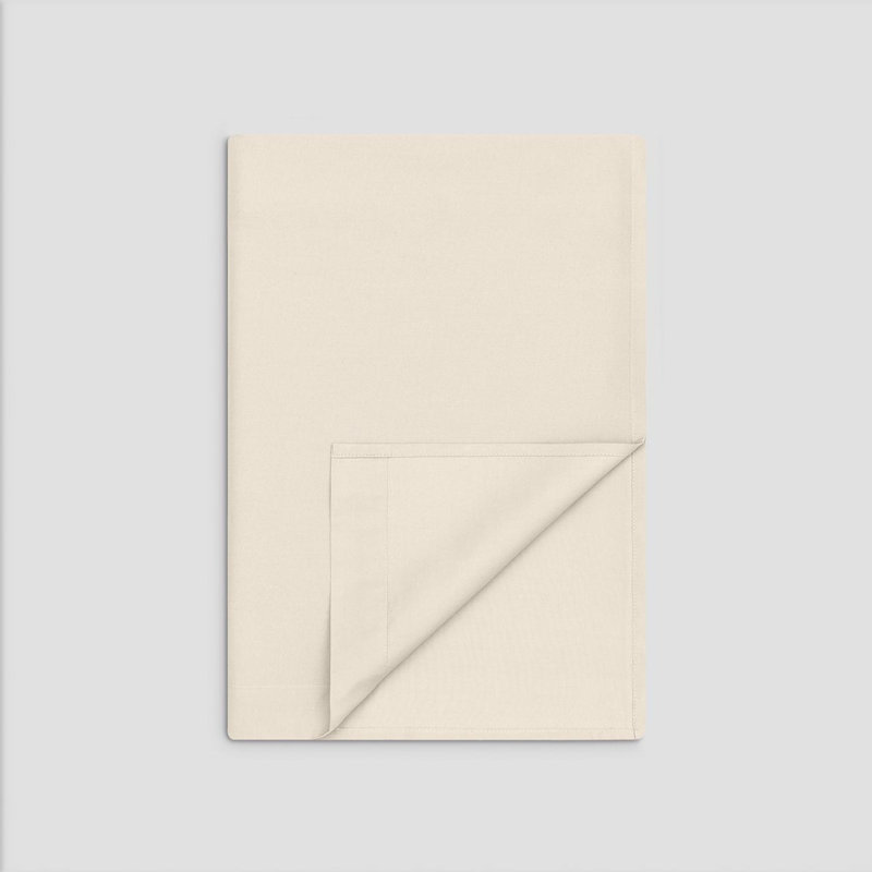 Drap en coton Samira, Drap plat très grand super, Solid Colour , Beige doré