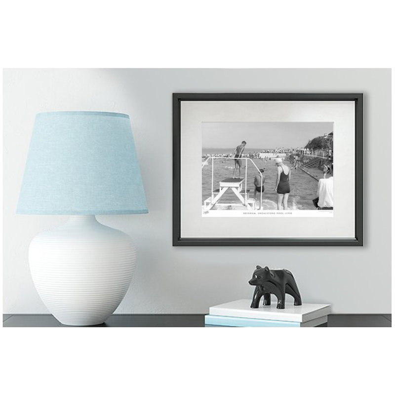 Brixham, Shoalstone Pool C1950 - Single Picture Frame Print, 40cm H x 50cm W x 2.3cm D