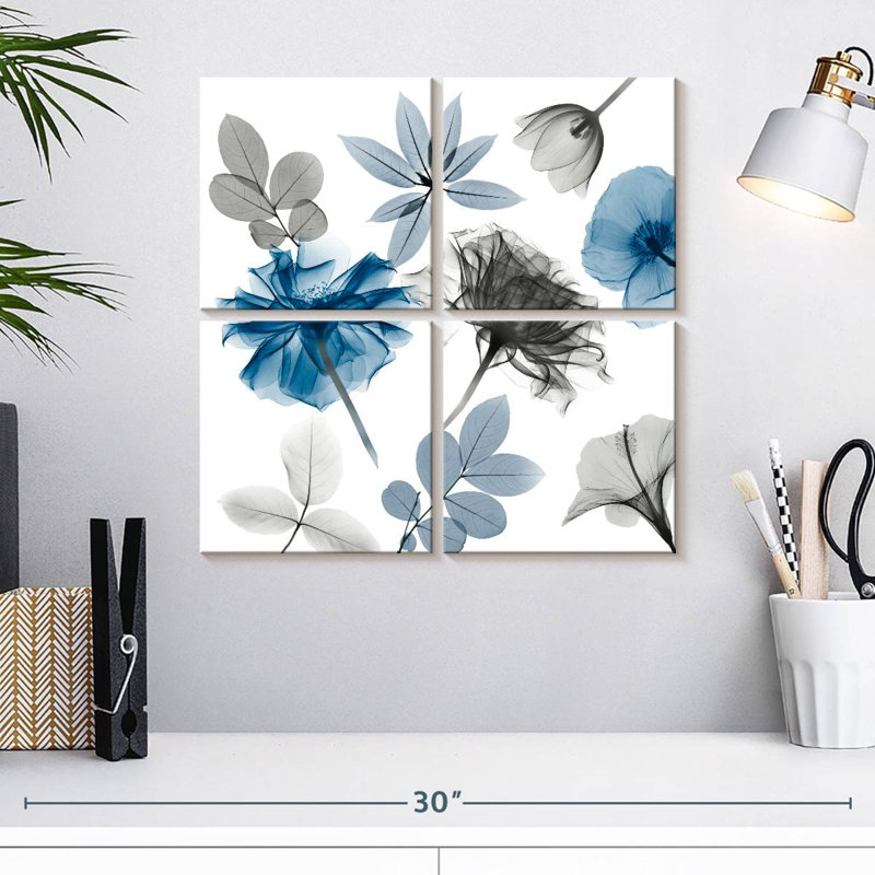 Collage floral Harnek I, H 18 po x l 18 po