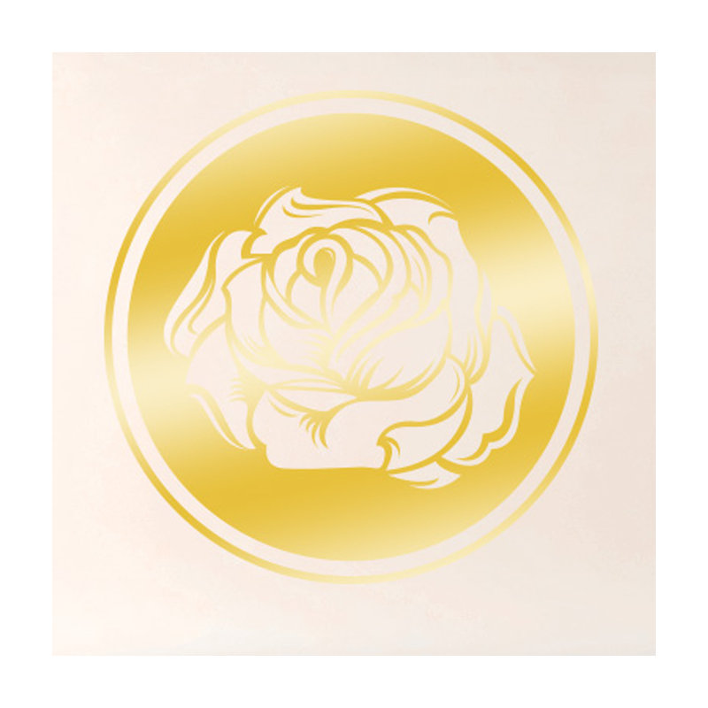 Plants & Flowers Wall Decal, Shiny Gold