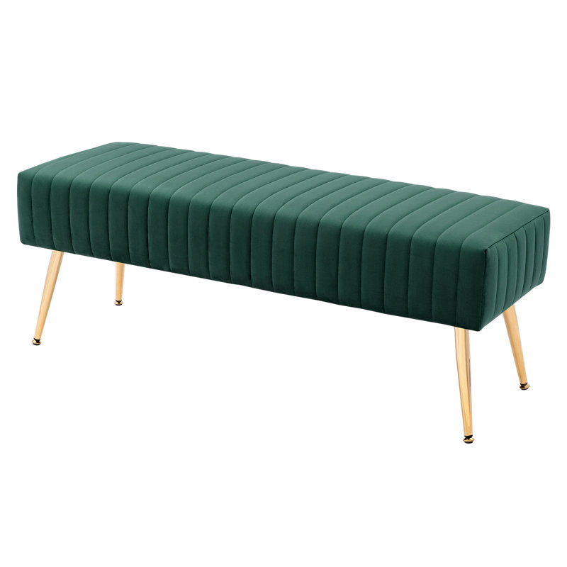 Banc en velours Rodjanae, Vert foncé