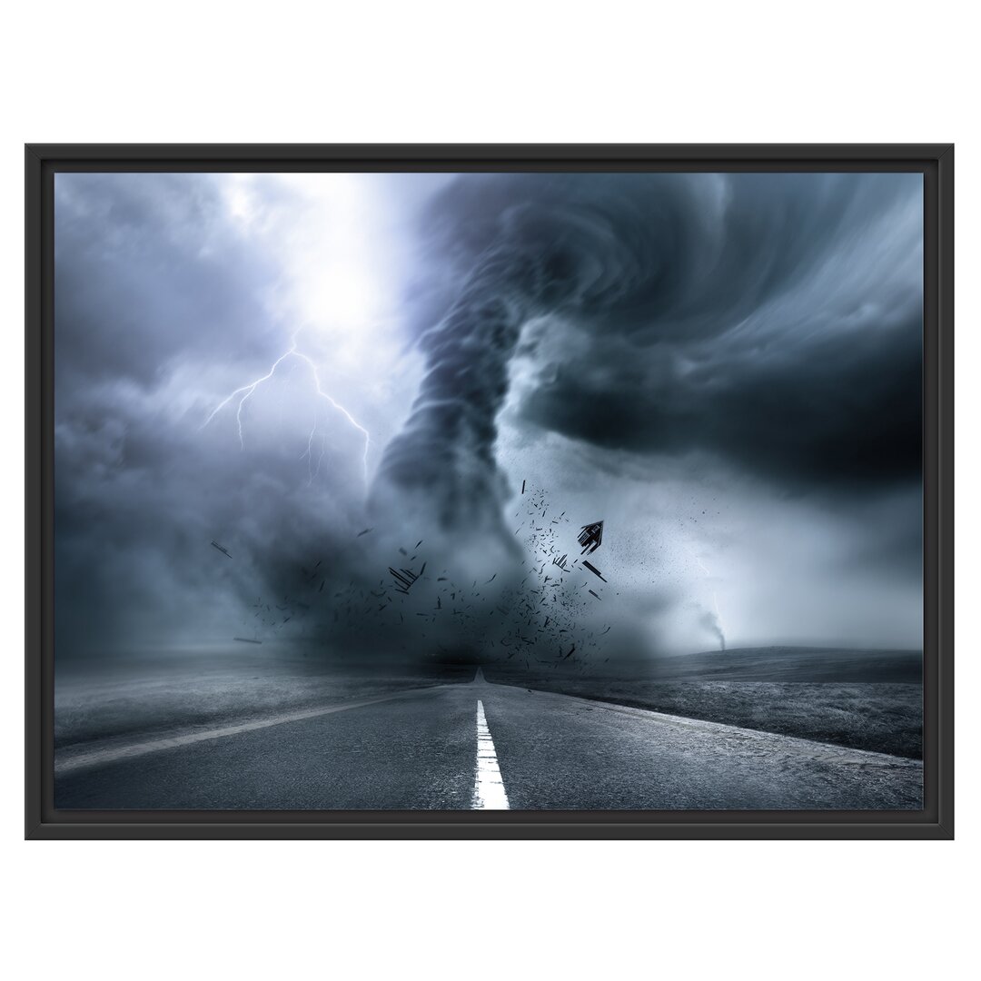 Hurricane auf dem Highway Gerahmter Fotokunstdruck