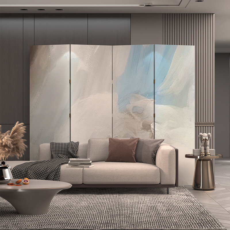 Cloison pliante décorative simple et moderne de 74,8 po, 74.8" H x78.74" W x 1.18" D