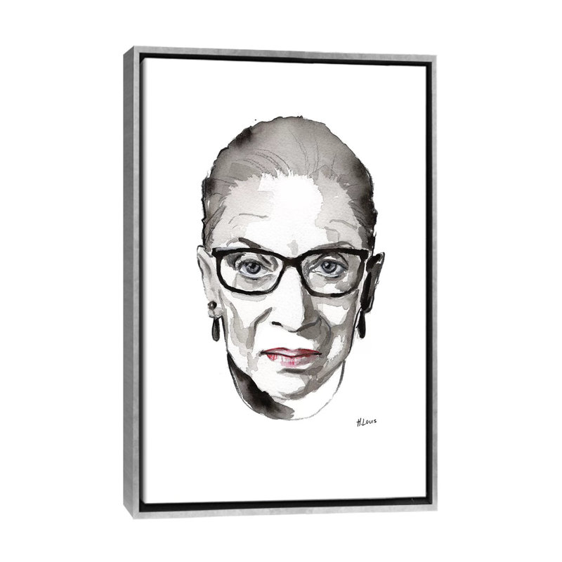 Impression RBG par Hodaya Louis, H 40 po x l 26 po x P 1,5 po, Toile avec cadre argenté, Pas de tapis