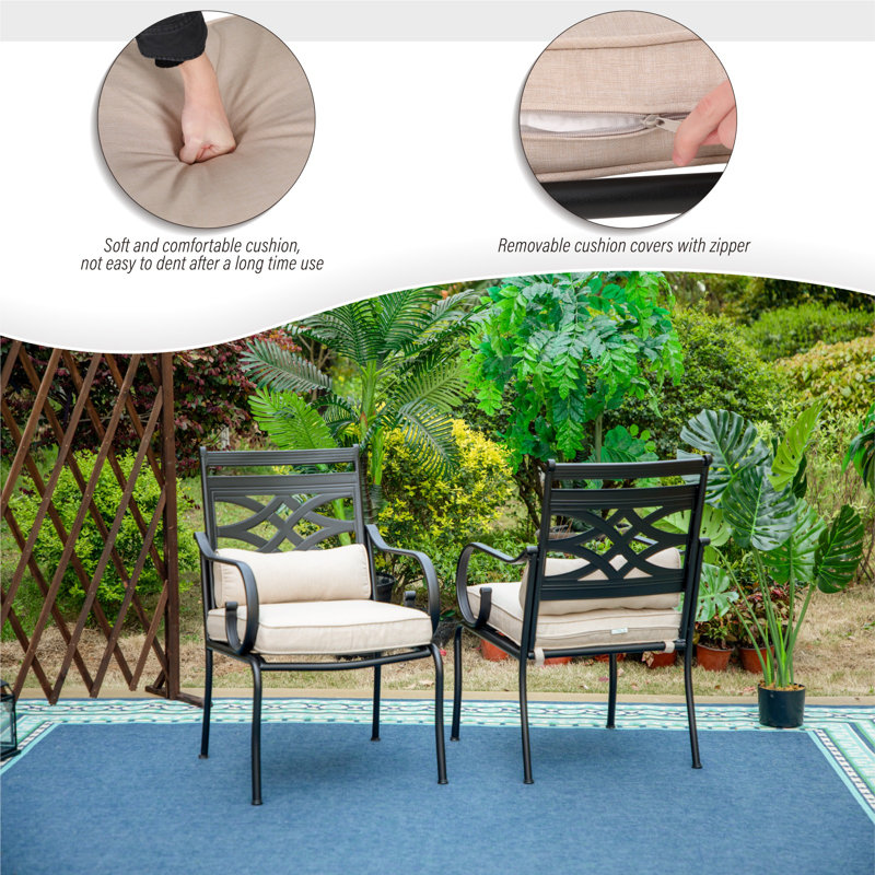 4-Person Patio Dining Set with Round Table