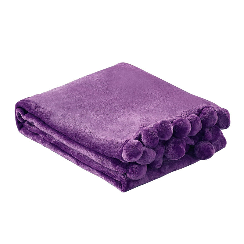 Knitted Blanket, 152.4cm W x 203.2cm L, Blackberry Wine