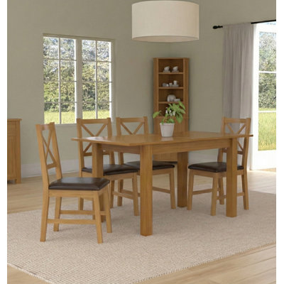 4 - Person Extendable Solid Oak Dining Set