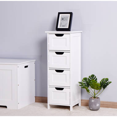 Myrtus Bathroom Storage Cabinet White Freestanding Organizer Cabinet for Bathroom, 3 Drawers Latitude Run