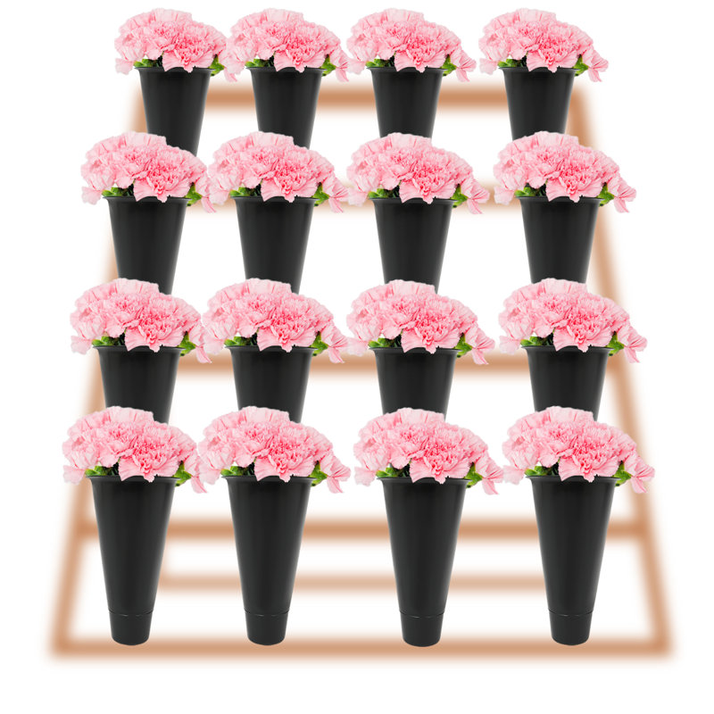 Latitude Run® Plastic Flower Display Stackable Buckets Wedding Flower Display