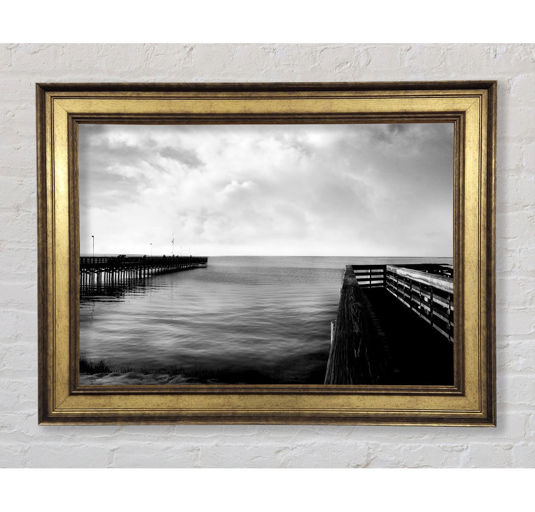 Tranquil Pier B N W - Druck