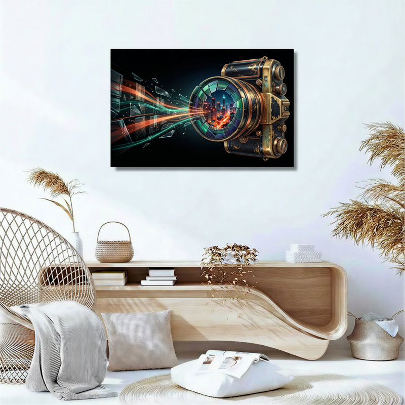 Caméra Steampunk, reproduction d'art sur toile, ensemble de 1, H 28 po x l 40 po, Wrapped Canvas