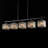 5 - Light Kitchen Island Linear Crystal Shade Pendant Light