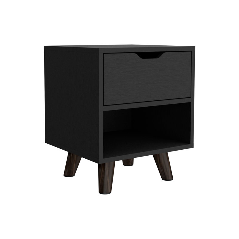 Table de chevet de style contemporain, Noir
