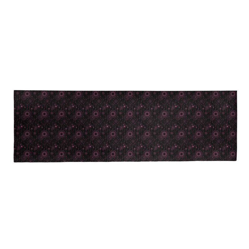 Tapis noir/rose astrologie, Tapis de couloir 2 pi 6 po x 8 pi