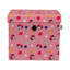 Disney Classic Minnie Mouse Foldable Ottoman Storage Box, Square Toy Chest Box with Lid for Kids, Foot Stool, Can Hold up to 30kg - Pink