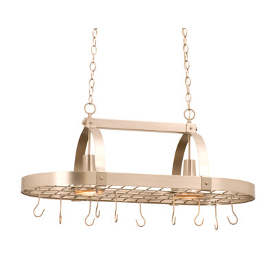 Pot Rack Metal Oval Hanging Pot Rack