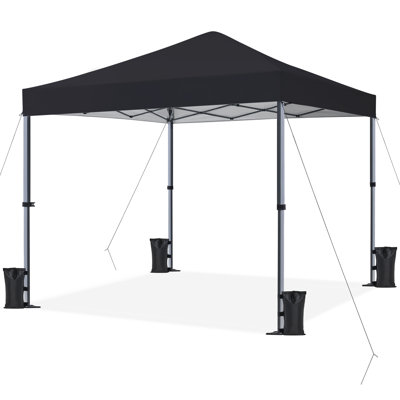 Metal Pop-Up Canopy with One-Push-To-Lock Setup Mechanism