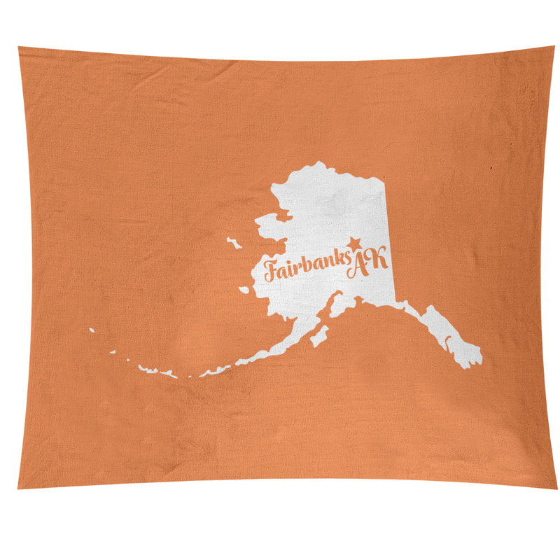 Tapisserie murale alaska fairbanks, H 27,5 po x l 37,5 po, Orange