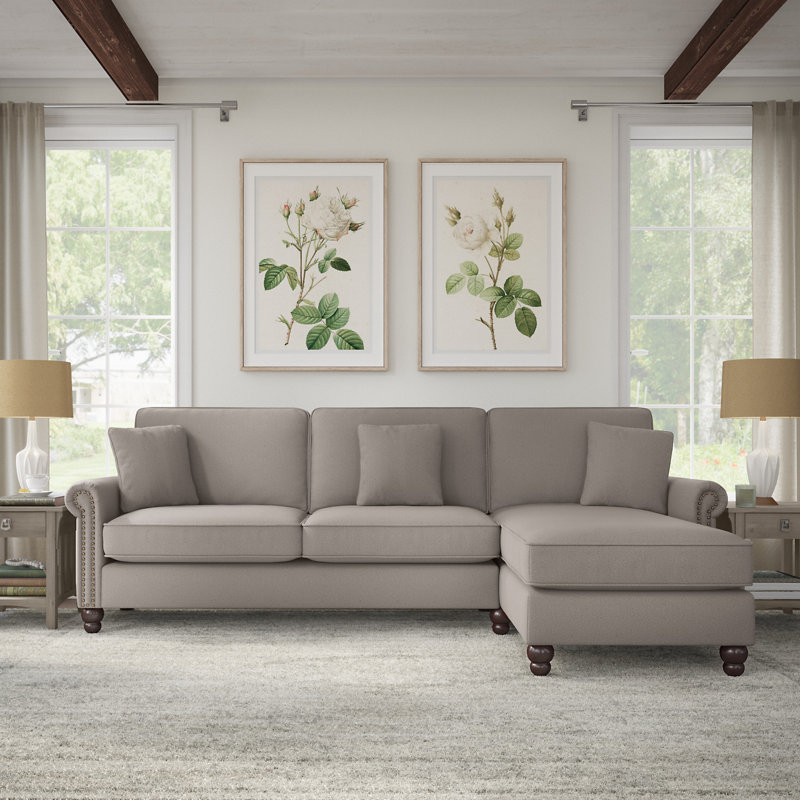 Canapé modulaire réversible de 102 po Atifah, Polyester beige