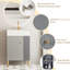 Meuble-lavabo de 21,6 po avec lavabo en céramique - Gris 24Vb06-21Mgr. Design contemporain. Artisanat du bois. Rangement généreux. Lavabo hygiénique et durable. Assemblage requis 24Vb06-21Mgr Conception élégante