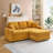 Versatile Foldable Sofa with Cup Holders and Storage Function for Home