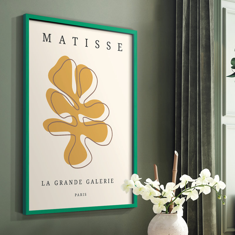 Matisse CECLXVII, reproduction encadrée - bois massif, Vert, H 10 po x l 8 po
