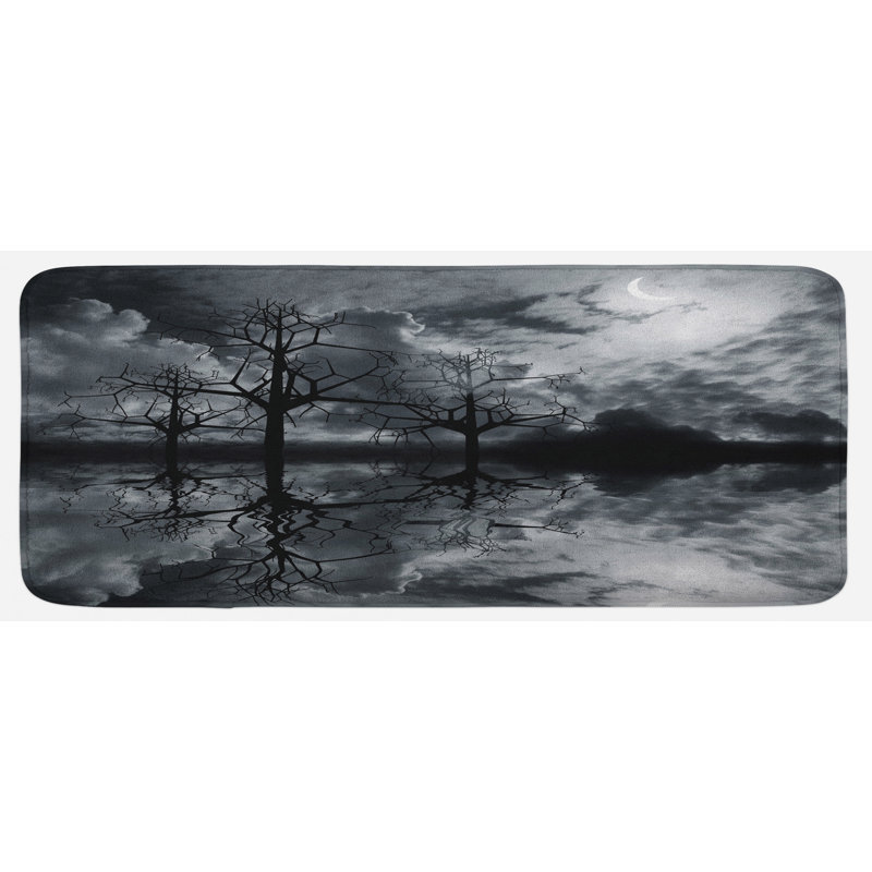 Solid Color Polyester Kitchen Mat