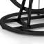 Table d'appoint 2 pièces à roulettes de style industriel rétro, table d'appoint ronde avec structure en métal, table basse rustique pour le salon, la chambre à coucher et le bureau