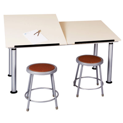Diversified Spaces Draftsman ADA Classroom Adjustable (27.75-42”) Drawing Table, Durable Laminate Top 60" x 30"