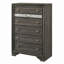 Commode 5 tiroirs Naima, finition grise