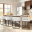 Tabouret de comptoir rembourré avec structure en métal-315673798