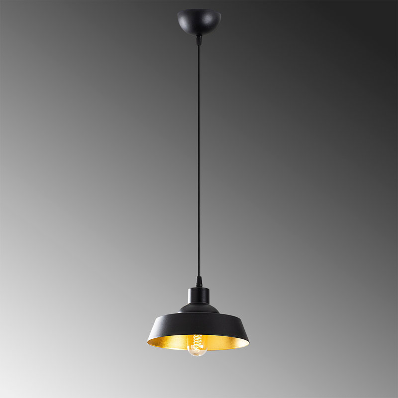 Industrial Scandinavian Chandelier, Black Metal Body | Adjustable Cable Length | E27 Socket (Max 40W) | Stylish Lighting for Modern Homes, Durable & Elegant Design