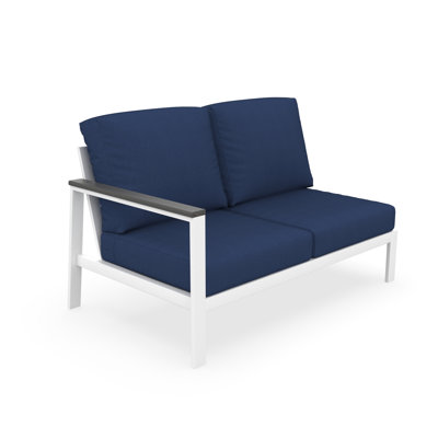 Outdoor Patio Sectional Loveseat With Sunbrella Cushions by Birch Lane