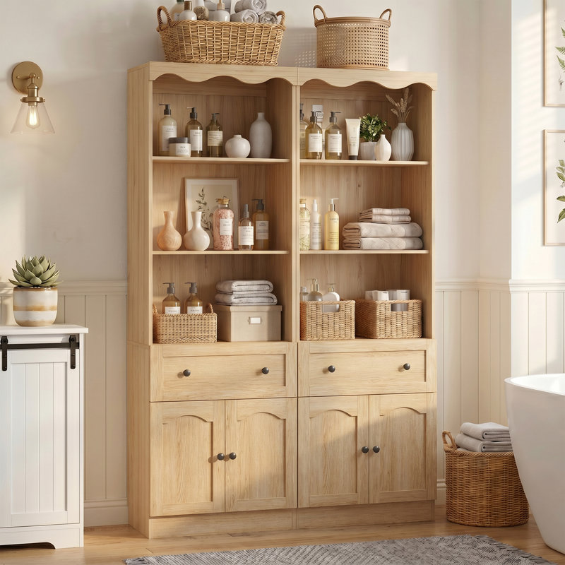 Armoire avec tiroirs en bois, Natural