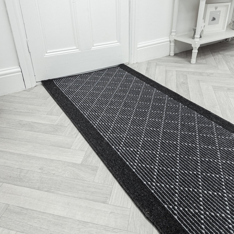 Runner Solid Colour Looped / Hooked Area Rug, Runner 80 x 420 cm