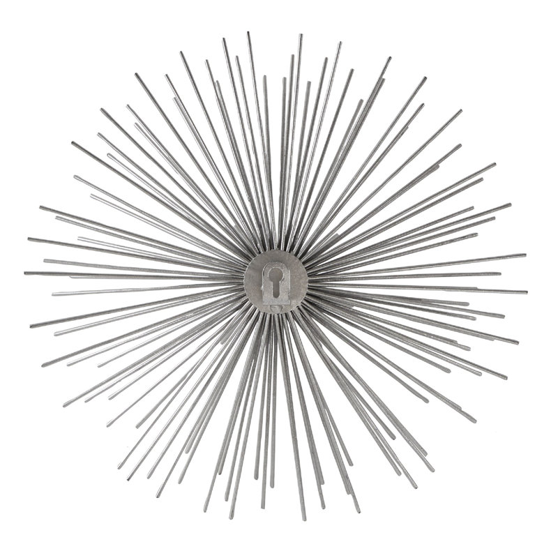 Silver 3D Starburst Metal Wall Decor Set of 3