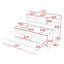 Lit de jour simple avec tablettes, 3 tiroirs et gigogne simple Deveral-580831809