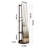 Rotating Full Length Mirror with Clothes Rack, Freestanding Solid Wood Storage Mirror, Bedroom