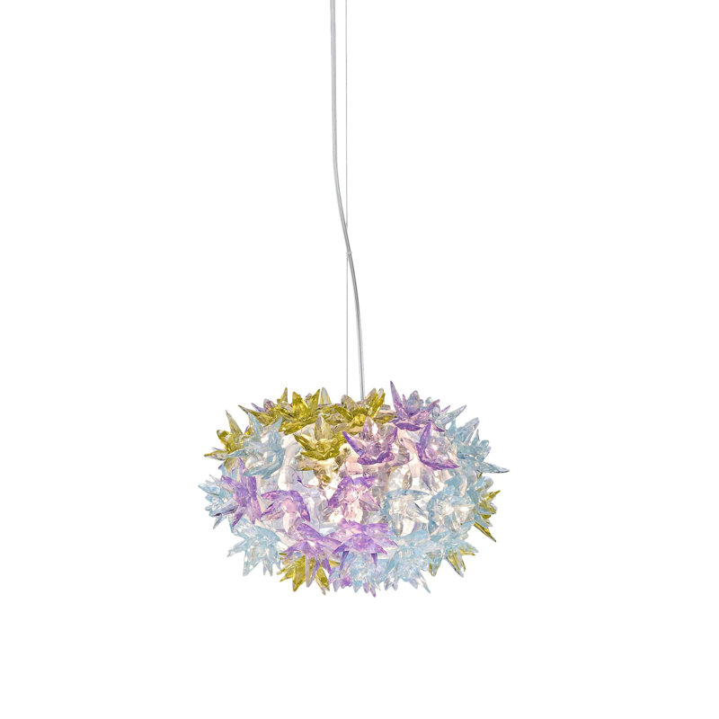 Bloom LED Pendant, Small, Transparent Mint