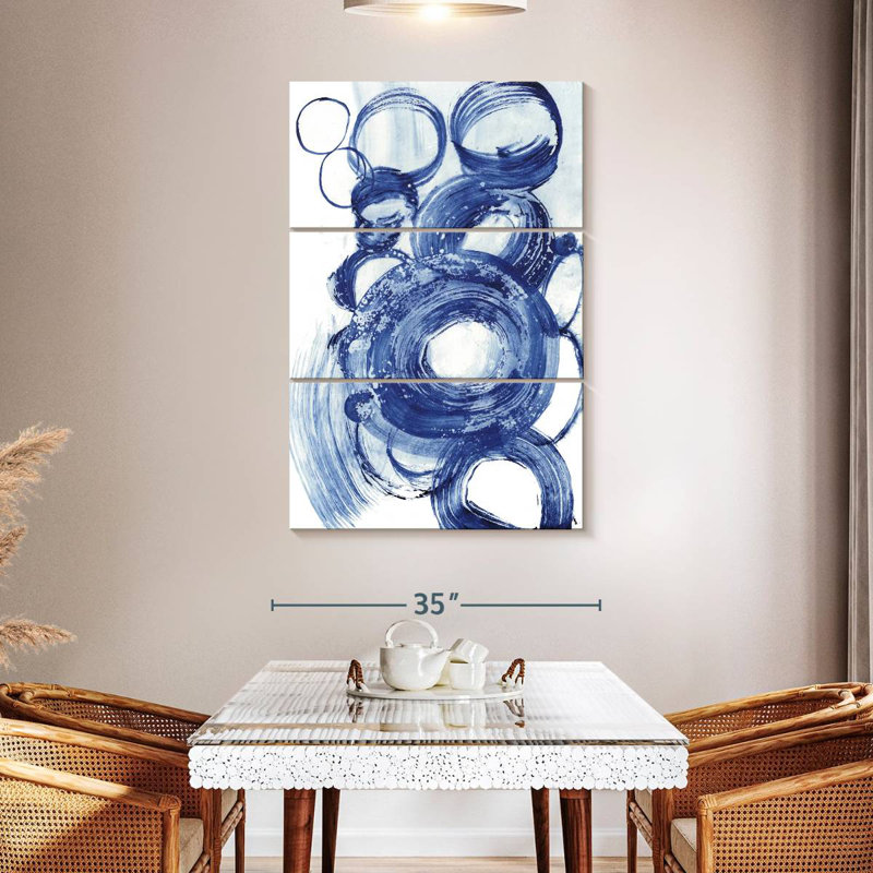 Avery Blue Circle Study II, 65" H x 42" W
