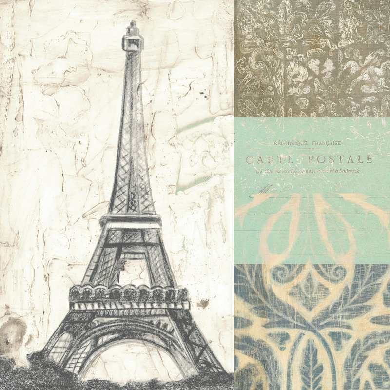 Paris Tapestry I by Vision Studio - Wrapped Canvas Painting, 30cm H x 30cm W