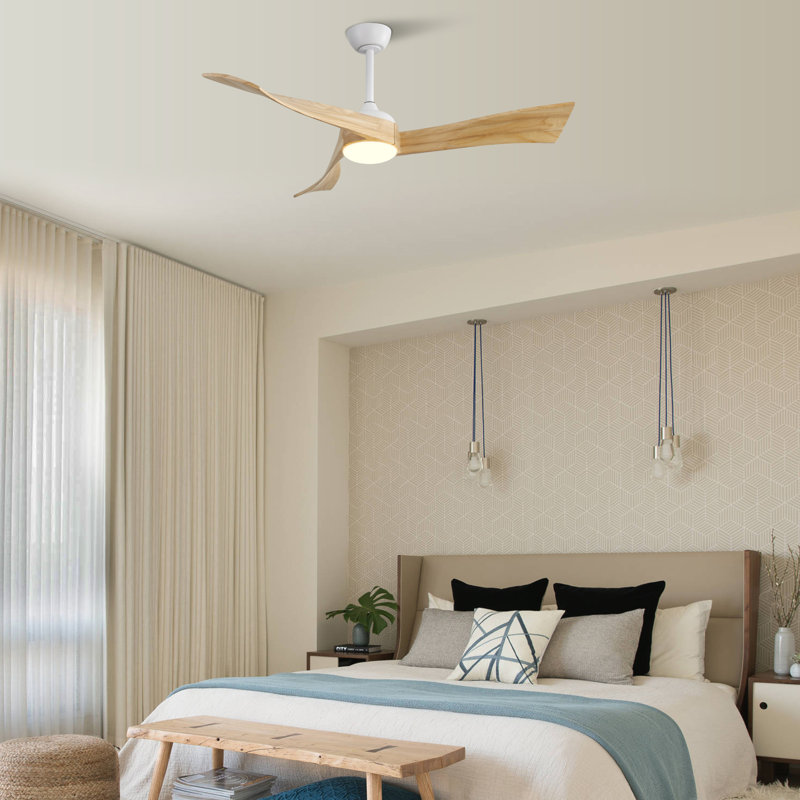 Kemp 52'' 3 - Blade Classic Propeller Ceiling Fan with Remote Control and LED Light Kit Included