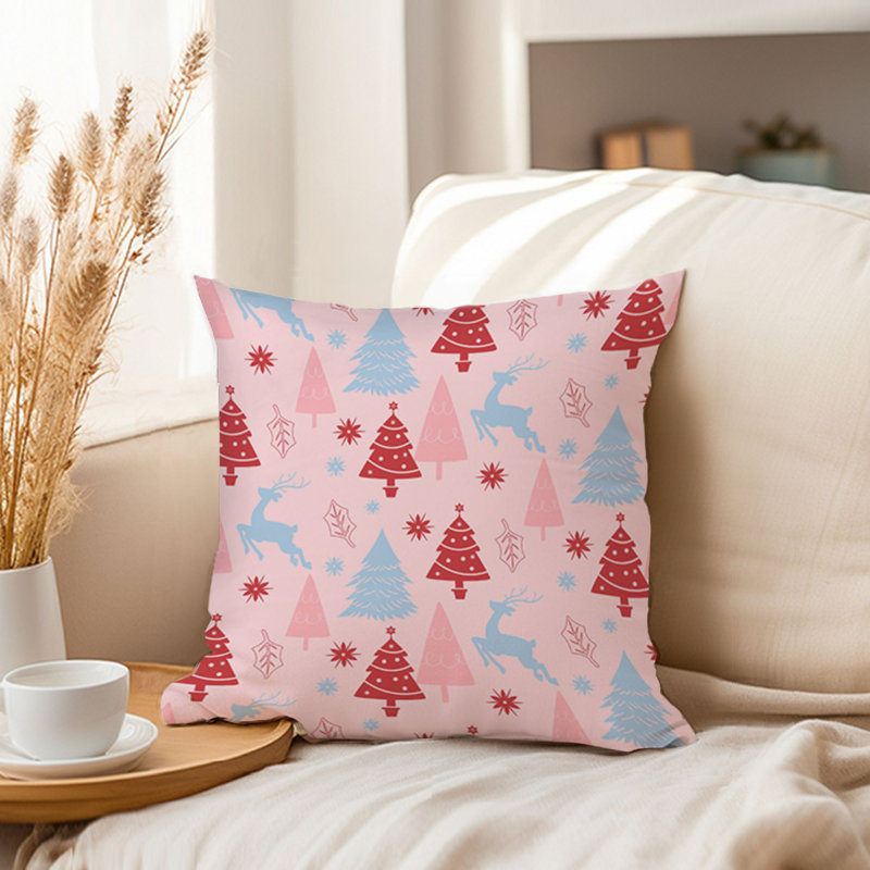 Holiday Christmas Tree Pattern IV Modern, 18"H x 18"W