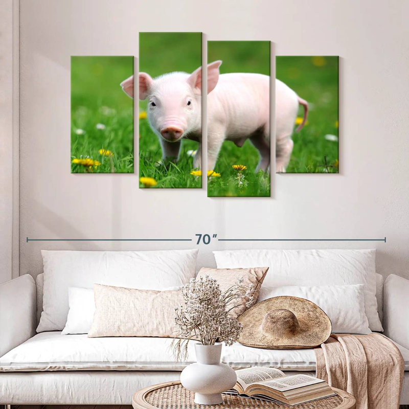 Brampt Spring Grass Pig, 32" H x 52" W