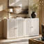 Buffet modulaire moderne H 32 "avec 2 portes Flexmod, tablettes intérieures réglables et assemblage facile