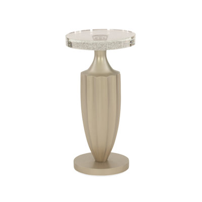 Modern Uptown Glass End Table